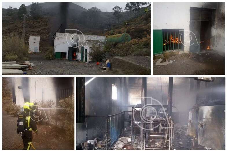 Humareda negra ocasionada por el incendio (Foto TA)